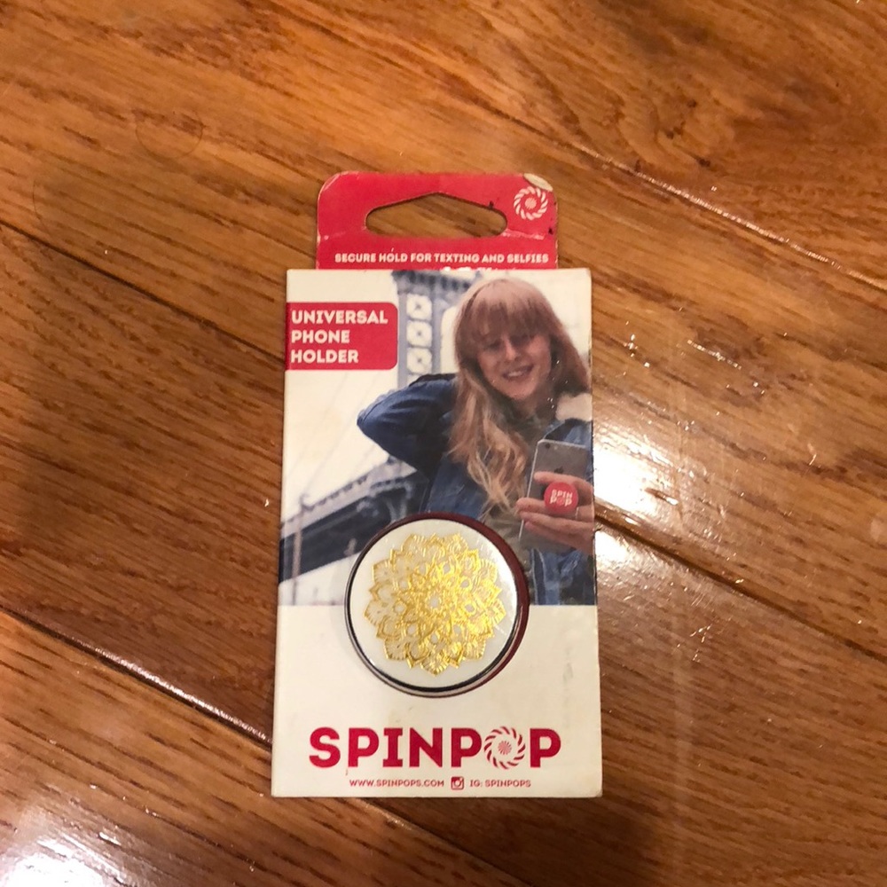 Spin pop phone holder